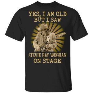 Yes I Am Old But I Saw Stevie Ray Vaughan Concert Blues Rock Music T-Shirt 93